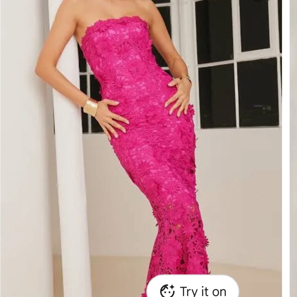 Generation Love Strapless Pink Lace Dress